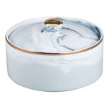 La Mesa blue gold marble date bowl with lid 13*9 cm image number 6