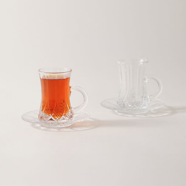 دلتي مجموعة أكواب شاي وقهوة زجاج image number 1