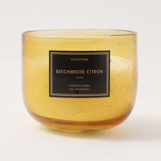 هومز شمعة معطرة بعطر بيش وود سترون في كوب زجاجي 320 جم