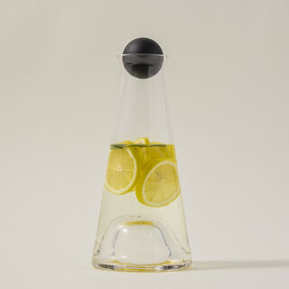 Abundance Clear Jug With Matt Black Ball Cover