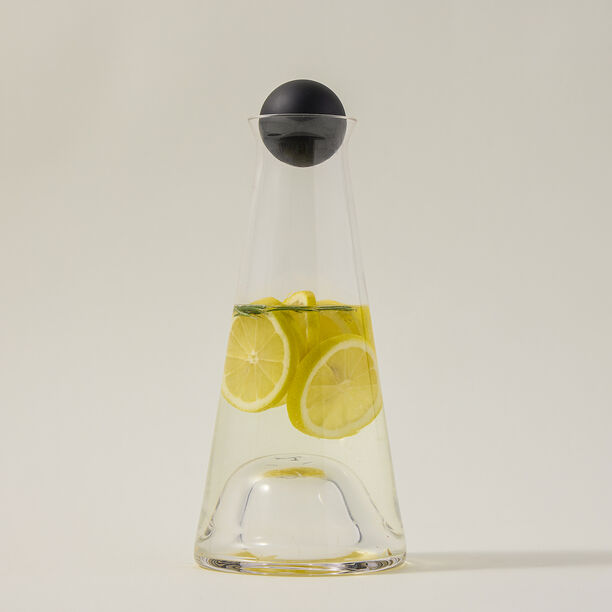 Abundance Clear Jug With Matt Black Ball Cover image number 0