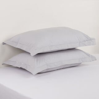 Cottage Cotton Percale 200Tc Pillowcase Set 2 Pcs, Grey 50*75Cm