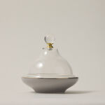 Dallaty grey porcelain date bowl with lid 13*13*12 cm image number 0