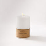 LED rustic candle in white 10*15cm image number 1