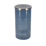 Metal & Glass Vase With Steel Cover Casa Blanca image number 1