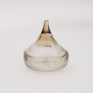 دلتي تمرية زجاج 15 مل، بني