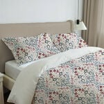 كوتاج طقم لحاف 4 قطع بتصميم زهور دمشقية سوبر كينج 240*260سم image number 0