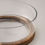La Mesa glass bowl with wood base 27.8*10.5cm image number 2