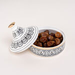 Dallaty white & black date bowl with lid 19.5*16.6*17 cm image number 3