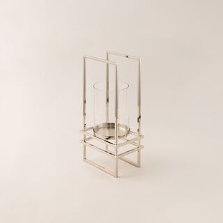 Homez stainless steel silver lantern 23*16*46 cm