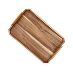 Acacia wood serving tray 49.5*31.8*9.1 cm image number 1