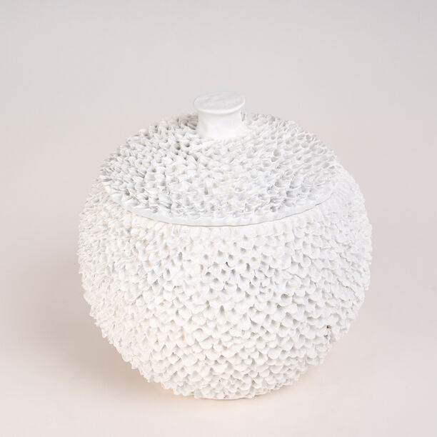 Homez off white resin decorative box 26*26*25 cm image number 1