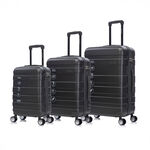 Travel Vision 3 Pieces Abs Wheeled Luggage Set, Dark Grey image number 0