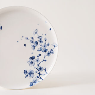 La Mesa 18pcs porcelain dinner set super blossom, blue