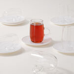Dallaty glass tea cup set 12pcs image number 0