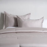 Boutique blanche 3pcs cotton embroidered comforter set super king 250*260 cm image number 1