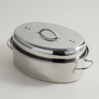 Alberto stainless steel roasting pan with rack 42*30.5*12.5cm