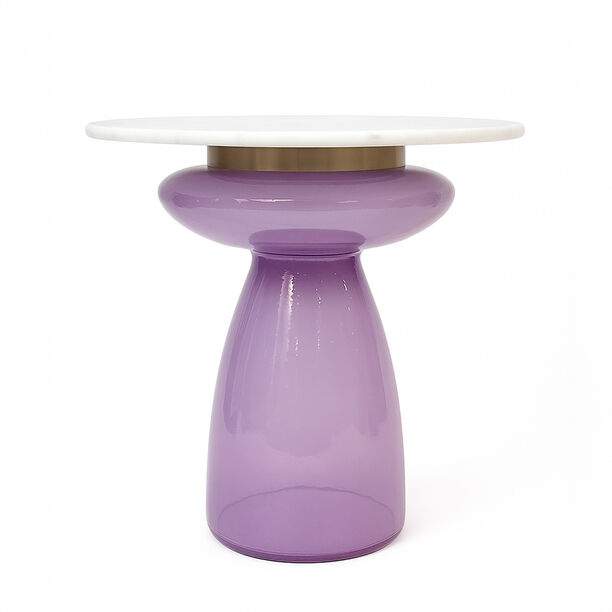 هومز طاولة مشروبات زجاج 46*56سم، بنفسجي image number 0