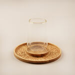 Dallaty 12Pcs Tea Cups With Wooden Bases Ramas Collection, Beige image number 0