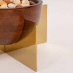Nuts Bowl Wood With Steel X Gold image number 2