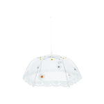 Foldable Round Food Cover Orange Flower 43 cm image number 0