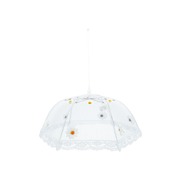 Foldable Round Food Cover Orange Flower 43 cm image number 0