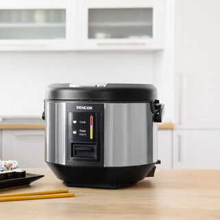 1.8L Sencor electric stainless steel silver rice cooker 700W