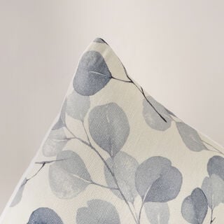 كوتاج مخدة قطن برسمة أوراق شجر 50*50سم، أزرق