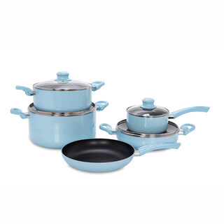 Alberto Non Stick Cookware Set 9 Pieces Blue