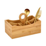 Bamboo Utensils Holder image number 1