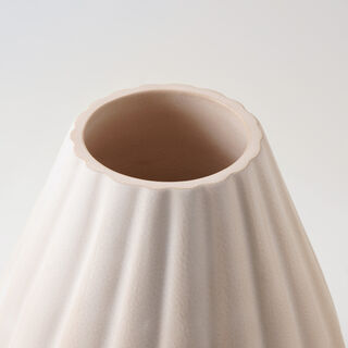 Homez Clay Stone Vase 27*27*33Cm, Offwhite