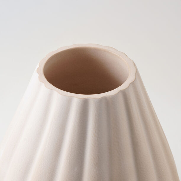 Homez Clay Stone Vase 27*27*33Cm, Offwhite image number 2