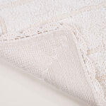 Boutique Blanche White Cotton Lace Border Bathmat, 60*90 Cm image number 4