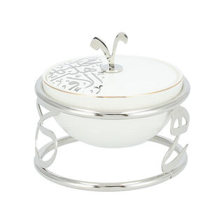 Nuts Bowl With Matt Silver Stand
