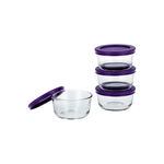 Kitchen classics transparent glass food storage set with lids 8 pcs 0.23L image number 0
