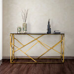 Glass Console Table Gold And Black 140*40*78 cm image number 0