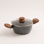 Alberto granite pot with glass lid, 20 cm image number 0
