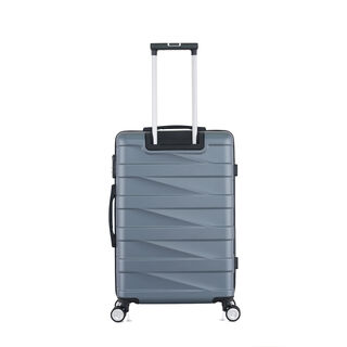 3 Piece Abs Trolley Case Set Horizontal Stripes Light Blue 20/24/28"