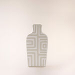 Homez off white ceramic vase 11*5*20 cm image number 0