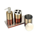 Bath Set Set Of 4 Pcs Copper image number 2