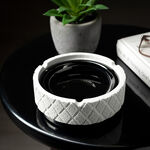 Ashtray White Ceramic With Black Base image number 0