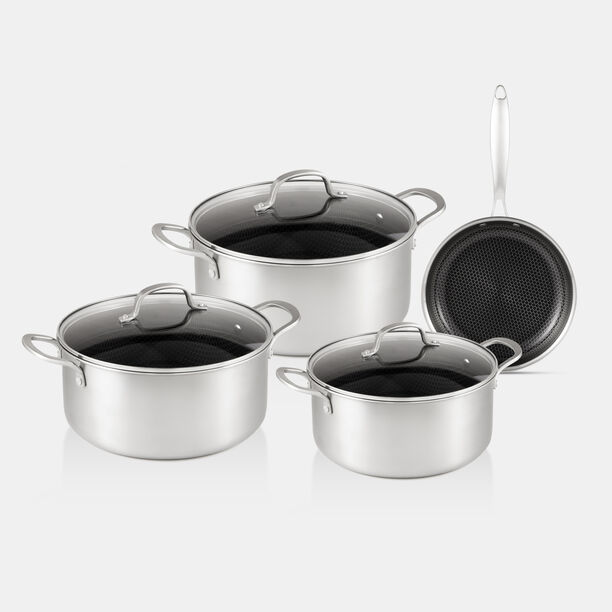 Alberto Stainless Steel Cookware Set 7Pcs, Silver image number 0