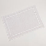 Boutique Blanche White Loop Jacquard 100% Cotton Bathmat, 60*90Cm image number 3