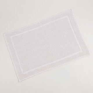 Boutique Blanche White Loop Jacquard 100% Cotton Bathmat, 60*90Cm