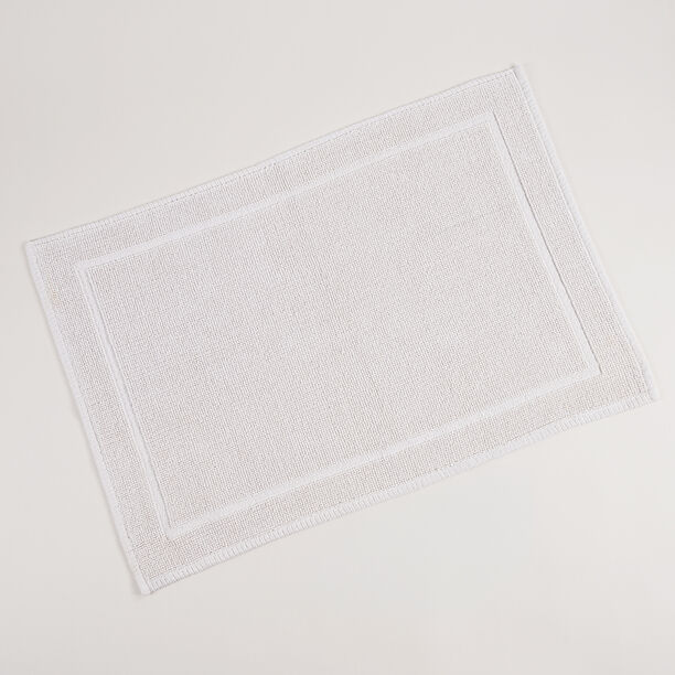Boutique Blanche White Loop Jacquard 100% Cotton Bathmat, 60*90Cm image number 3