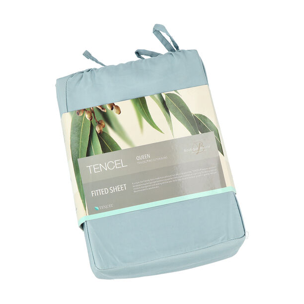 Tencel Fitted Sheet 180*200+35 Cm Blue image number 0