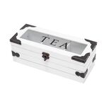 Wood And Glass Tea Box 3 Parts image number 0