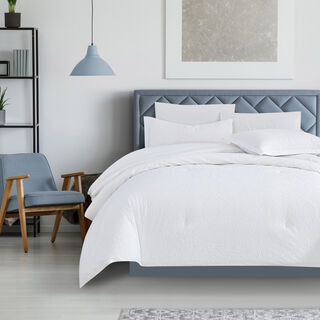 Cottage Microfiber Twin Comforter 4 Pcs Set, White, 220*160Cm