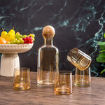 La Mesa yellow 5 pcs glassware set with bottle image number 6