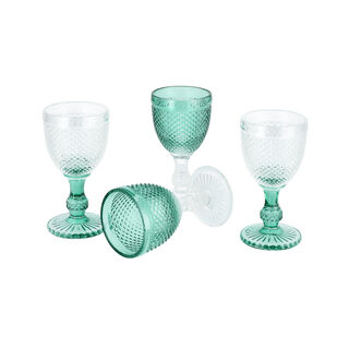 4 Pcs Glass Footed Tumbler